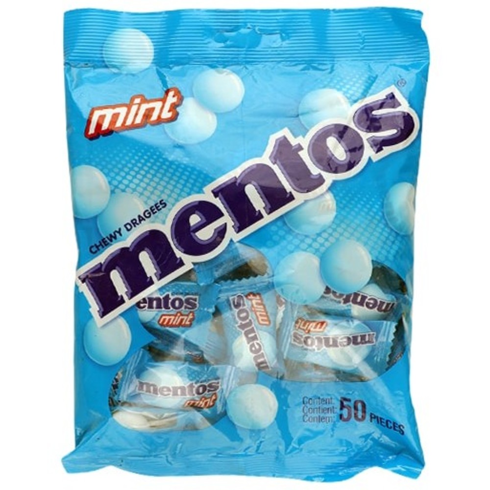 Mentos Mono Mint Chewing Gum 50 Pieces