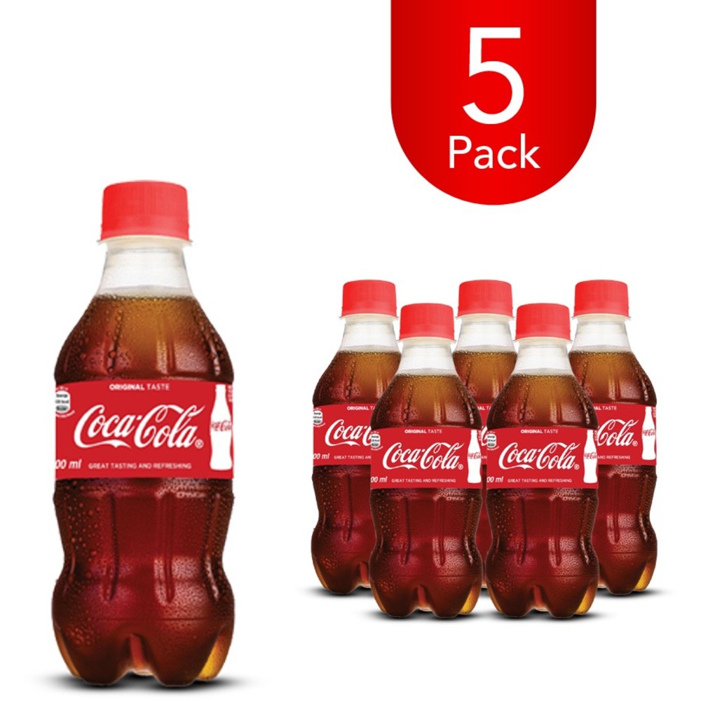 Coca Cola Classic 300ml Bottle Drink 5 Pack CEDISHOP coca-cola-classic-300ml-bottle-drink-5-pack-cedishop