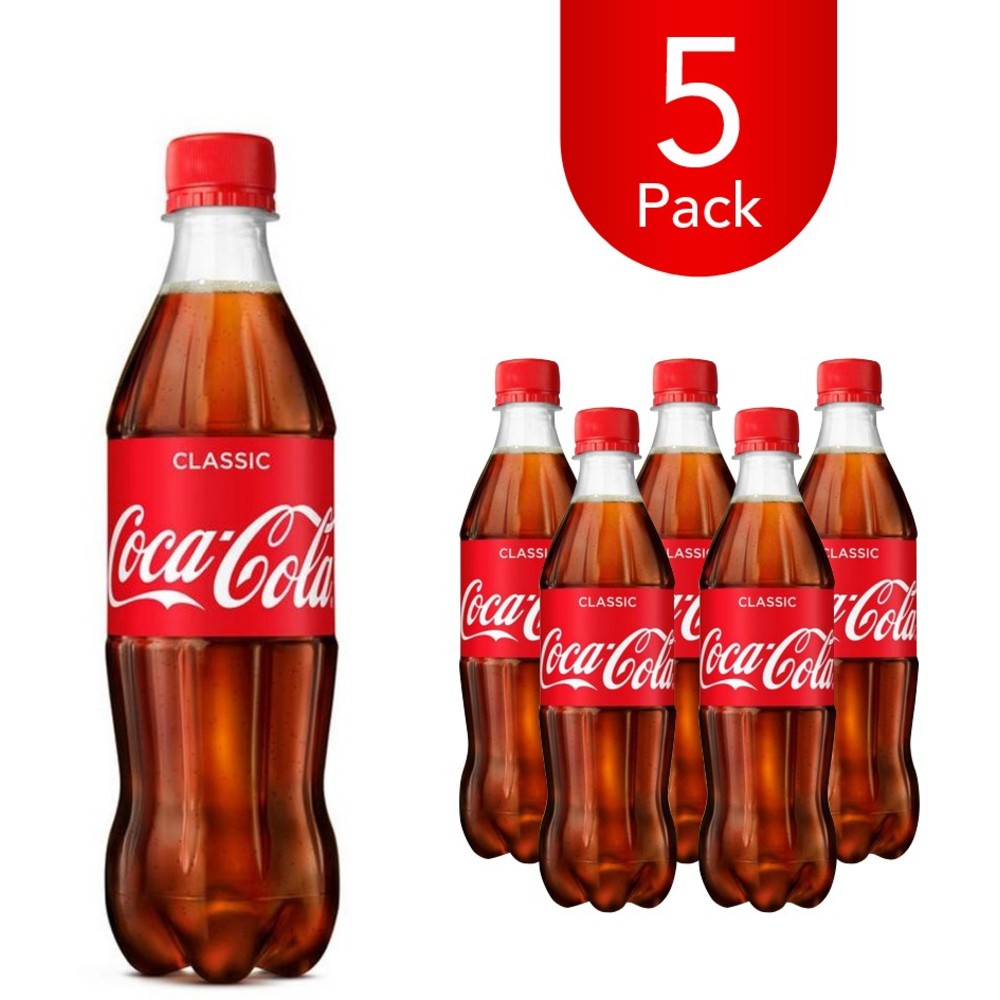 CocaCola Classic 500ml Bottle Drink (5 pack)